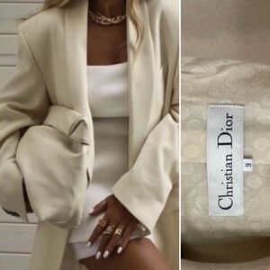 Dior vintage cream pea coat